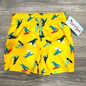 Cat & Jack Dino Swim Trunks Size 18M